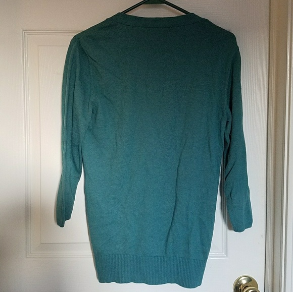 💙BANANA REPUBLIC TEAL ZIPPER CARDIGAN💙 - Picture 3 of 4